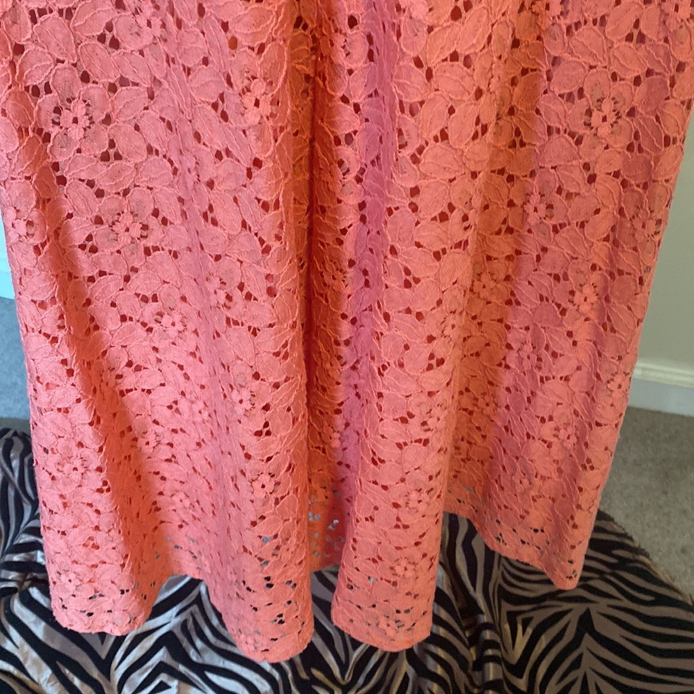 PRE-OWNED JESSICA H CORAL LACE DRESS - Picture 15 of 16